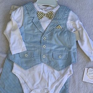 NEW! Wtags 3 piece suit, 6months